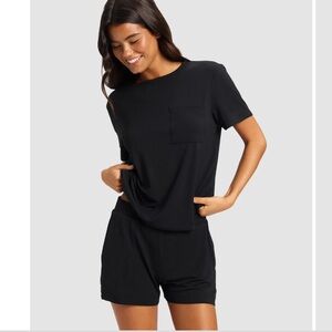 Cozy Earth Black Lounge Tee Size Small